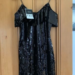 Zara Sequin party dress with tags
